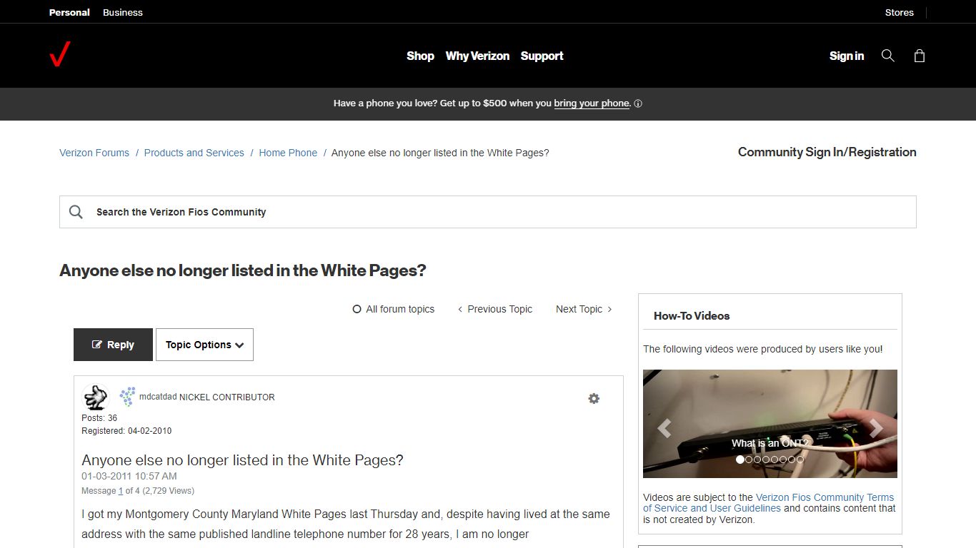 Anyone else no longer listed in the White Pages? - Verizon