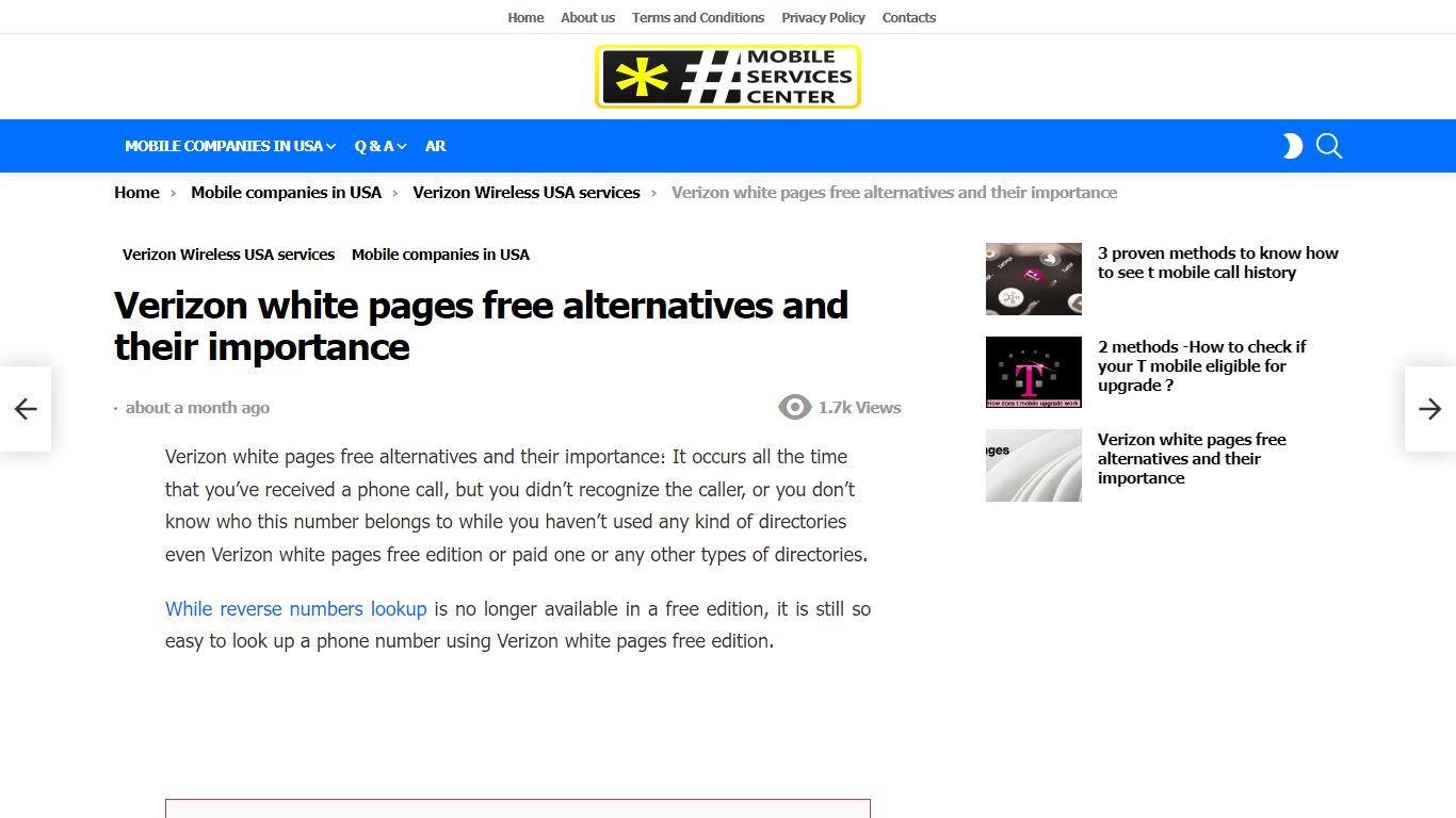 Verizon white pages free alternatives and their importance